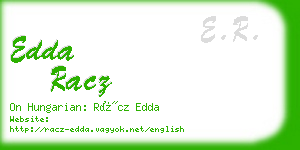 edda racz business card